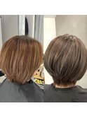 髪質白髪ぼかし
