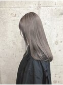 大人かわいい透明感カーキグレージュ/暗めカラー/デザインカラー