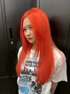 ヌル 神宮前店(Null) オレンジカラー/ケアブリーチカラー/ブリーチカラー/ウルフ