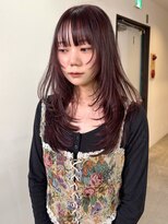 ニコフクオカヘアーメイク(NIKO Fukuoka Hair Make)&nbsp;【NIKO】ブリーチなしワインレッド.ダブルカラー.レイヤー