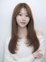 ヒョンミョン ライズバイレボ 取手店(hyon myon/RISE by REVO)&nbsp;レイヤーカット/顔周りカット/マロンベージュ