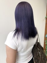 ロックス バイ マグ 松本(rocks BY MAG)&nbsp;ハイトーン×ブルーラベンダー透明感ブリーチカラーロング