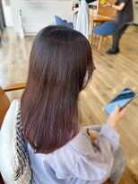 ヘアーブランドジン ティアラ(HAIR BRAND Jin Tiara)&nbsp;顔周りレイヤー×レッドブラウン【松山美容室】