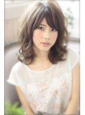 大人かわいいパーマ☆ほつれウェーブ◎amie by afloat