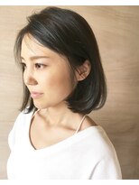 ヘアアンドスパ モア(Hair&Spa More By LikkleMore) ボブ ハイライト ブルージュ【王子 グレージュ リコモ】