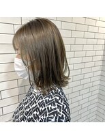 アシュレイ(ASHLEY)&nbsp;ASHLEY☆suzuka くびれボブ オリーブカラー 福島区美容室