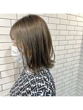 アシュレイ(ASHLEY) ASHLEY☆suzuka くびれボブ オリーブカラー 福島区美容室