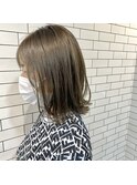 ASHLEY☆suzuka くびれボブ オリーブカラー 福島区美容室