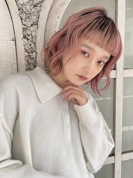 ノーム(norm) ペールピンク/ピンクベージュ/ホワイトピンク/レイヤーボブ