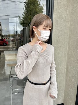 ムード カナザワ(mood kanazawa) グレージュ×ボブ