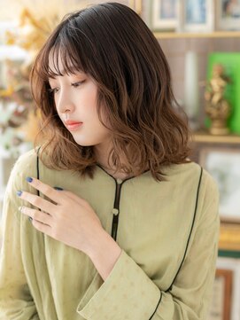 カバーヘア イヴ 戸頭店(COVER HAIR EVE) グラデーションカラープリカールふわミディa戸頭20代30代40代