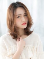 ドクターズ サロン ラブ(Dr's Salon LAB)&nbsp;外国人風ハイライト外ハネくびれロブヘアa古河20代30代40代