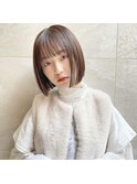 [代々木]ナチュラルピンクスイートAラインの甘辛ショートボブ