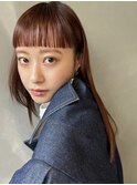 【PARK】ブラントオン眉バング×ピンクベージュ