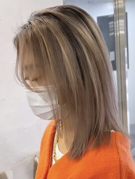 サンクプロジェクト(cinq PROJECT) バレイヤージュダブルカラーミルクティーベージュカラー韓国