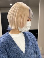 ベレーザ 渋谷(BELEZA)&nbsp;5750グレーベージュハイトーングラデーションインナーカラーボブ