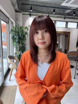 アドア 横浜(ADORE) 【ADORE横浜】ピンクオレンジカラーとレイヤーカット