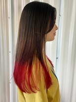 アイビー 吉祥寺(I Be, KICHIJOJI)&nbsp;裾カラー ダブルカラー 赤髪 ロングのデザインカラー【吉祥寺】