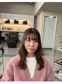 ロング×透明感ベージュ qumu横浜