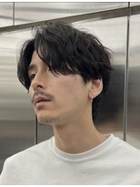 センターパートスパイラルパーマシャドウパーマニュアンスパーマ