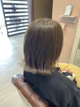 クラウン ヘア ラウンジ(CROWN hair lounge) 【クラウン】20代30代40代　外ハネボブ×オリーブグレージュ