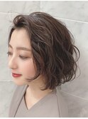 大人可愛い☆ゆるふわボブヘア
