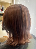 ヘアーアンドビューティー ザ ビー(Hair & Beauty the B)&nbsp;くびれ巻き / ブラウンカラー/ くびれボブ