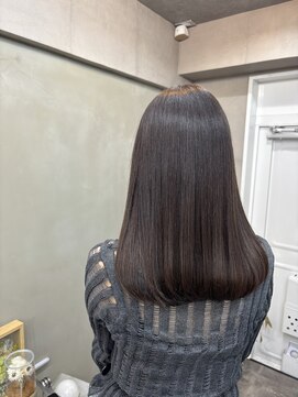 ファビ 渋谷(Fab) くびれヘア/暗めカラー/アプリコットオレンジ/縮毛矯正