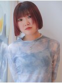 秋カラー×ミニボブ