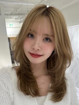 アンダーバーホワイトモデ 河内長野(_WHITE mode) 小顔/オリーブグレー/ココアベージュ/黒髪/暗めカラー/髪質改善