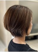 大人ショート×ナチュラルストレート