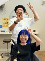 エメールヘア(aimere hair)&nbsp;久しぶりの再会。やっぱり青が似合う！