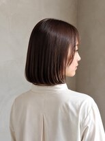 モト 船橋(moto)&nbsp;韓国髪質改善上品艶髪ロブストレート深みモカブラウン美髪船橋
