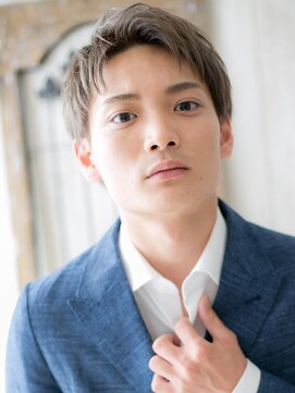 モッズヘア メン 上尾東口店(mod's hair men) ハイトーンカラーかき上げ短髪ブリーチベリーショートa1上尾