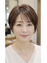 ハピエル ヘアークルー(HAPPYEL hair crew) 50代上品な丸みショート
