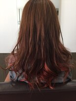 ヘアーサロン アオ(Hair Salon Ao) バイカラー　RED