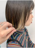 bob(インナーカラー、デザインカラー、外ハネボブ)