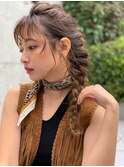 AUSTIN イルミナカラーが際立つ編み込み着付けヘアセット