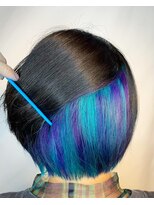 ゾーマ(ZOUMA) インナーカラー メッシュデザイン マーメイドグリーン