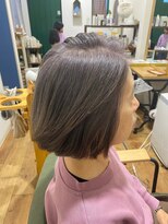 アム ヘアデザイン(am hair design) 白髪100%を活かすグレージュカラー