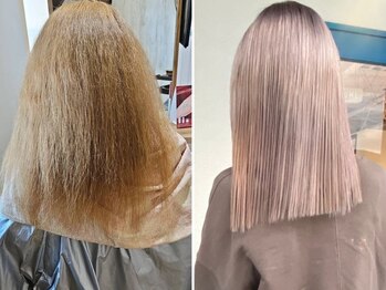 ヘアーメイク コラソン(hair make corazon)の写真/髪質改善×ハイトーンカラーが新常識！ハイトーンはダメージするを覆し、髪質改善しながら美髪になれる♪