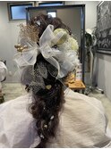 成人式ヘアセット編み下ろし
