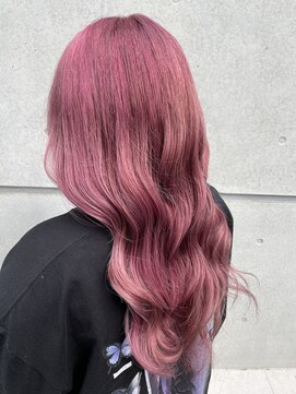 アルーシェウィズスカイ 原宿(Alushe with Sky) ピンクカラー/チェリーブラウン/ダブルカラー/ケアブリーチ