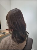 セミロング×オリーブグレージュ