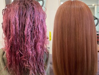 カラーズアンドロッソ(Colors&Rosso)の写真/とにかく美髪にしたい方必見!髪質/ダメージetc..1人1人に合った最適なケアで艶感溢れる"うるツヤ美髪"に。