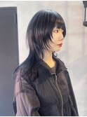 ハイレイヤーロングウルフ × ブルーブラック