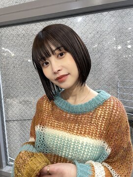 メゾンアクア 表参道(Maison ACQUA) ◎切りっぱなしボブ縮毛矯正ミニボブストレートパーマ