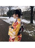 成人式ヘアセット/ねじねじアレンジ