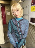 ブロンド/レイヤーボブ/レイヤーカット/ウルフカット/横浜