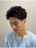 スパイキーショート×ピンパーマ